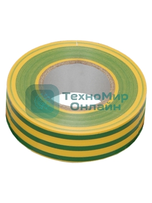 Изолента IEK UIZ-13-10-K52 0,13х15 мм желто-зеленая 20 метров