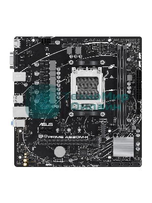 Материнская плата ASUS PRIME A620M-K, AM5, AMD A620, 2xDDR5, 4xSATA, 1xM.2, 1xPCI-E 4.0 x16, 1xPCI-E x1, 1xHDMI, 1xVGA, 1x 1Gb LAN, 4xUSB-A 3.2 Gen 1, 2xUSB-A 2.0, 3x3.5 мм, 7.1, Micro-ATX