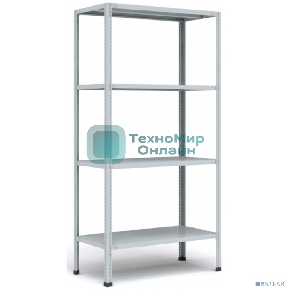 Стеллаж MS 200KD/100x40/4 (Размеры внешние (ВхШхГ) 2000х1000х400 мм, 4 полки, с разборной стойкой) S24099244402