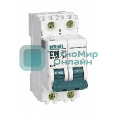 Выключатель автоматический модульный DEKraft 2п C 16А 4.5кА ВА-101 11066DEK