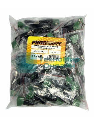 Разъем питания PROconnect штекер 2.1х5.5 с клеммной колодкой