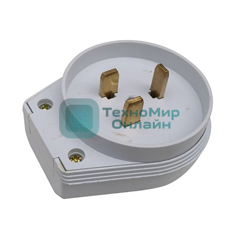 Вилка Rexant ВШ для электрической плиты 32 А, 250 В, 2Р+РЕ белая