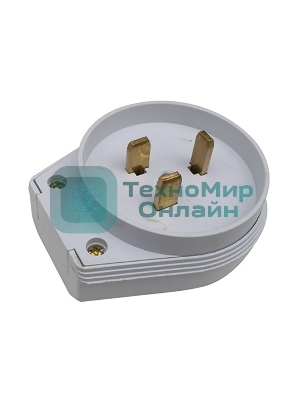 Вилка Rexant ВШ для электрической плиты 32 А, 250 В, 2Р+РЕ белая