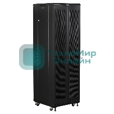 Шкаф коммутационный Lanmaster (TWT-CBB-42U-6X10-P1) 42U 600x1000 мм пер. дв. перфор. задн. дв. перфор. 2-хст. 2 бок. пан. 800 кг черный IP20