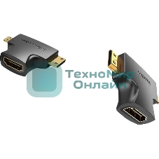 Адаптер-переходник Vention HDMI 19F/Mini HDMI+Micro HDMI