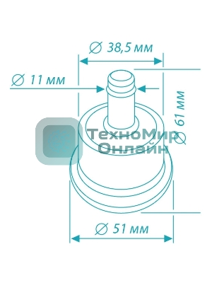 Набор заглушек для кресел Бюрократ FootSet35 черный для паркета/ламината