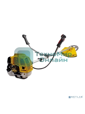 Триммер Champion T523S-2 Мощность двигателя 1.4/1.9 кВт/л.с, Вес без режущей насадки 8 кг, Объем двигателя 51,7 см3, Объем топливного бака 950 мл, Максимальный расход топлива 610 г/кВт•ч/мл/ч, Тип рукоятки U-образная, штанга прямая Неразъемная, Длина штанги 1493 мм, Толщина корда 2,4 мм, Нож, кол-во зубцов/диаметр/диаметр посадки 3/255/25,4, Ширина кошения кордом/ножом 400/255 мм, Обороты холостого хода 2800 об/мин. Голова+Штанга.