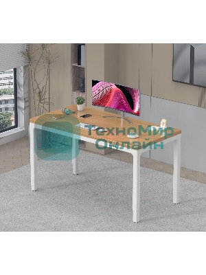 Стол компьютерный Cactus CS-ET-WWD столешница МДФ, белый дуб молочный каркас белый