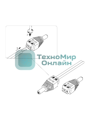 Разъем питания PROconnect штекер 2.1х5.5 с клеммной колодкой