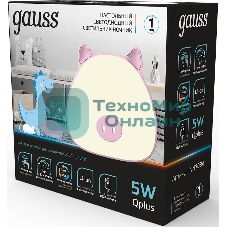 Ночник Gauss NN7034 поросенок розовый