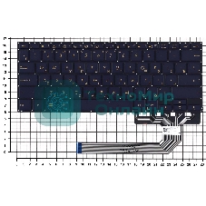 Клавиатура для ноутбука Asus ZenBook Flip S UX370UA черная с подсветкой