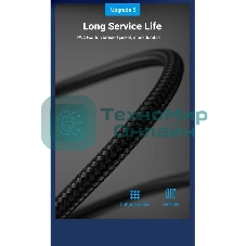 Патч-корд Vention прямой SFTP cat.8 RJ45 - 3 м. черный Тканевая оплетка