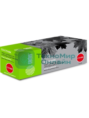 Картридж лазерный Cactus CS-C731BK черный (1600 стр.) для Canon LaserBase MF8230 i-Sensys/MF8280 i-Sensys