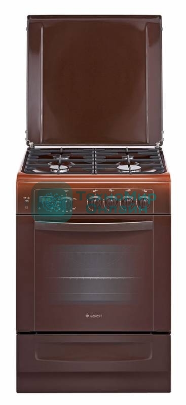 Плита газовая Gefest ПГ 6100-03 0001 коричневый, конфорок 4 шт, духовка 52 л, 60 см x 85 см x 60 см