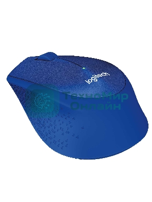 Мышь беспроводная Logitech M330 SILENT PLUS синий, 1000 dpi, радиоканал, USB, кнопки - 3