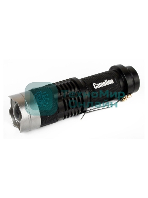 Фонарь LED5135 (LED XPE ZOOM 3 реж 1хLR6 алюм. блистер черный Camelion 12915