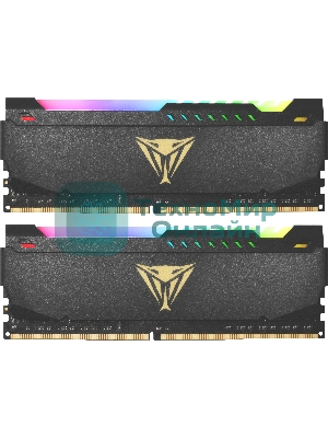 Оперативная память Patriot Viper Steel, DDR4, 64GB (2x32GB), 3200MHz, CL18, DIMM, с радиатором, RGB, черный