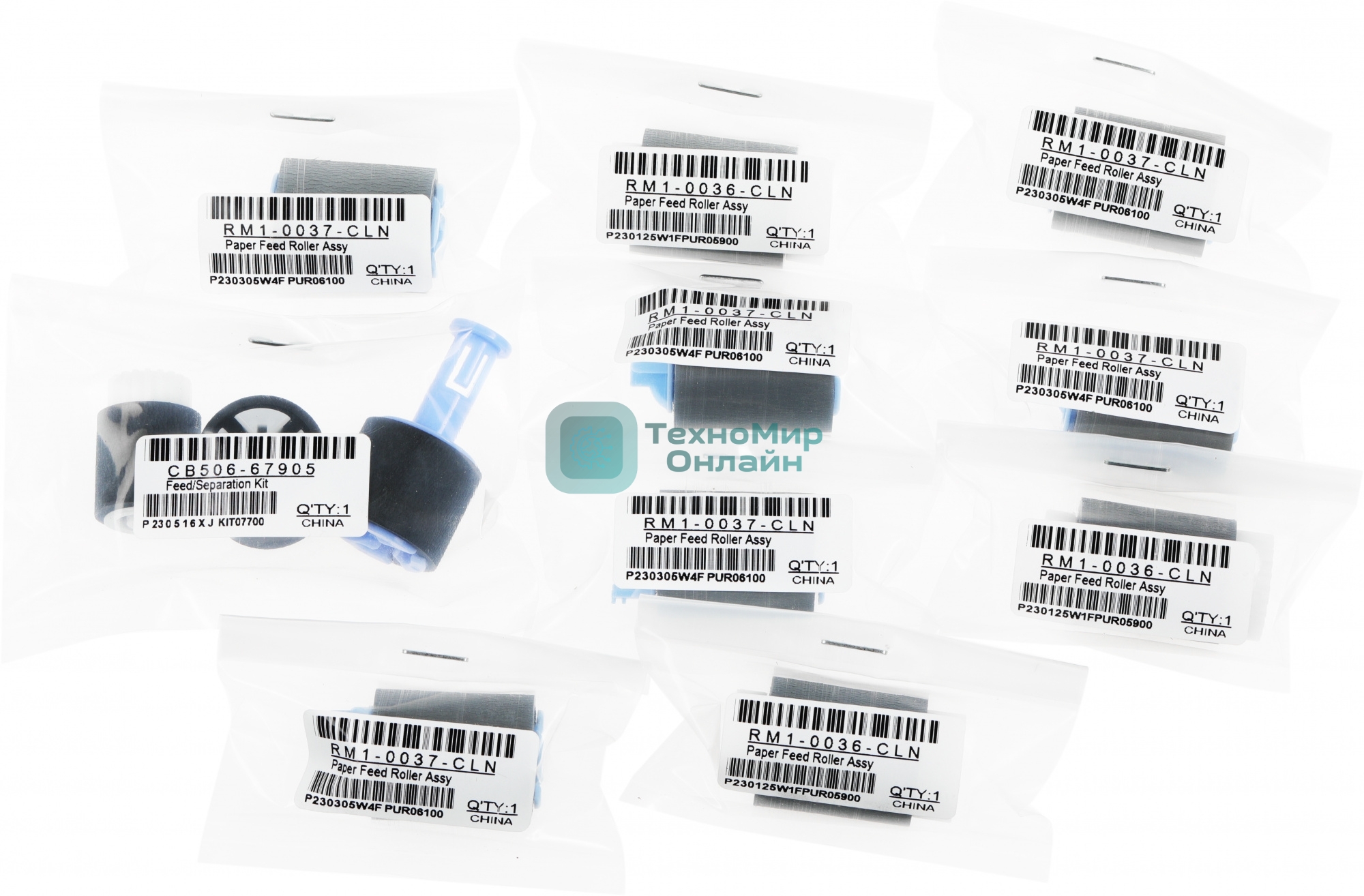 Комплект роликов Cactus CS-BRA-HP-M603 (RM1-5462, RM1-0036, RM1-0037, CB506-67905) для HP LJ P4014n, P4015n, P4515n