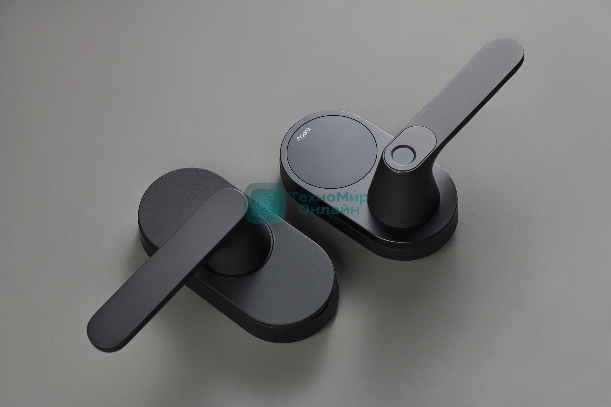 Умный замок Aqara Smart Door Lock U300 навесной разбл.отпеч.паль./код/пар/NFC/прил/мех.кл черный (DL-D02D BL)