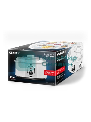 Йогуртница Centek CT-1442 15 Вт, 200 мл, емкостей - 7 шт, материал баночек - стекло, белый