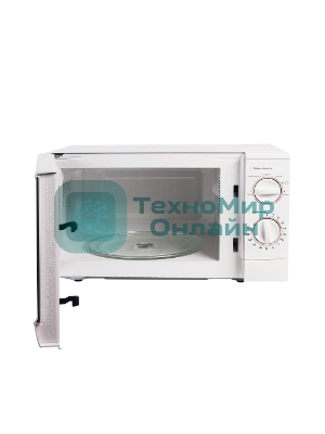 Микроволновая печь Mystery MMW-2012 белый, 20 л, 800 Вт, переключатели - поворотный механизм