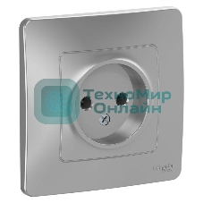 Розетка СП Blanca 16А 250В без шторок без заземл. алюм. SchE BLNRS000013