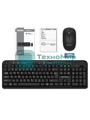 Комплект клавиатура + мышь SVEN KB-C3200W беспроводные клавиатура и мышь, черные
