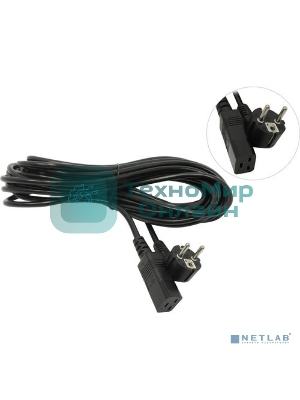 Кабель питания ExeGate Power PC19-10P (Евровилка Schuko->С19) VDE-250V-3*1.5-CU, черный, 16А, 10м