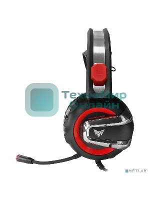 Гарнитура Crown CMGH-3000 чёрный/красный, проводная, подсветка