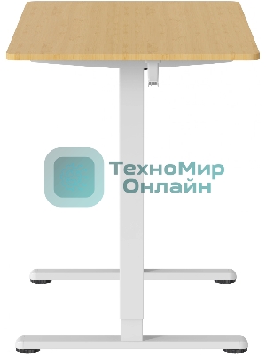 Стол компьютерный Cactus CS-ED-WTBAM столешница бамбук, бежевый, каркас белый