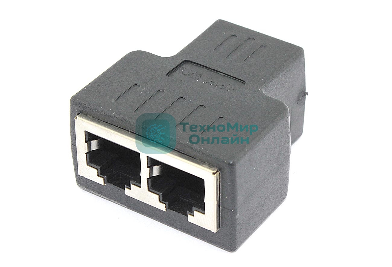 Разветвитель сетевого кабеля на 2 порта мама-мама