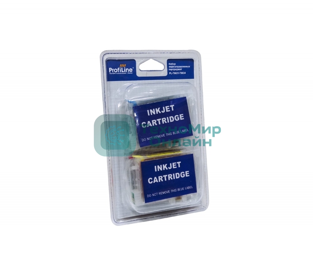 Перезаправляемые картриджи T0731N-T0734N для Epson Stylus CX3900/CX3905/CX4900/CX4905/CX5500/CX5501/CX5505/CX5510/CX5600/CX5900/CX6900F/CX7300/CX7310/CX8300/CX9300F/C79/C90/C92/C110/TX200/TX209/TX210/TX219 заправл 4*12 мл с чипом водн ProfiLine