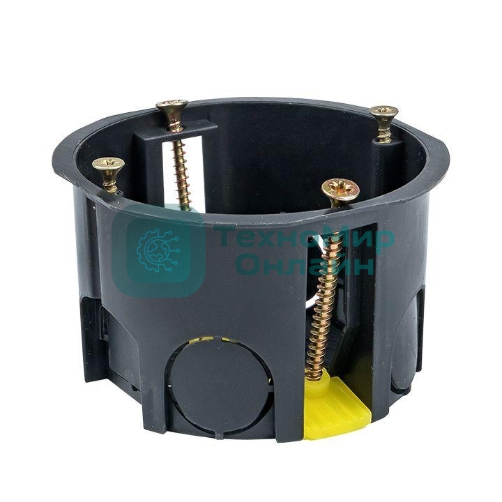 Коробка установочная КМП-020-011 для полых стен 68х45 полипропилен пласт. лапки IP30 черный EKF plc-kmp-020-011