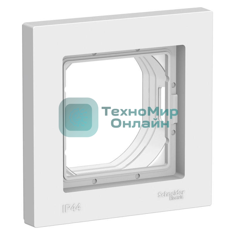Рамка 1-м ATLAS DESIGN AQUA IP44 белый SchE ATN440101