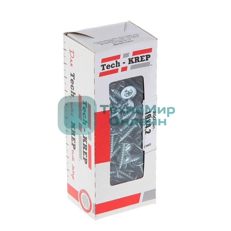 Саморез для тонкого метал. листа 4.2х19 (уп. 200 шт) коробка Tech-Krep 102140