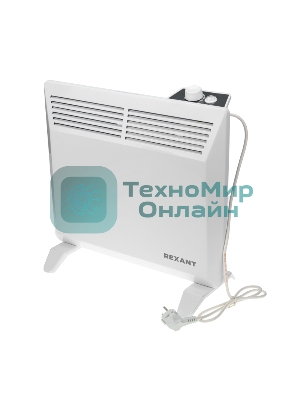 Конвектор электрический Rexant белый, 1000 Вт, 15 м2, термостат
