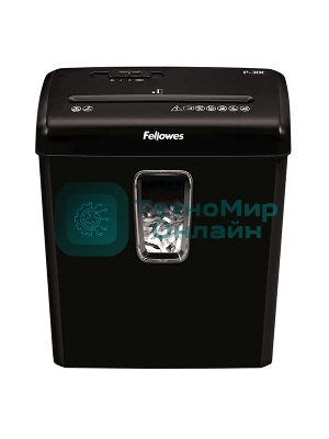 Шредер Fellowes® Powershred® P-30C, DIN P-4, 4х34 мм, 6 лст., 15 лтр.