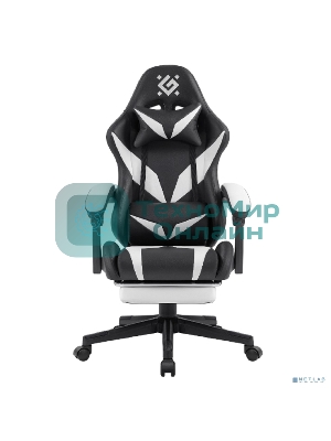 Кресло Defender Aspect черный, экокожа, 120 кг, подставка для ног, механизм качания