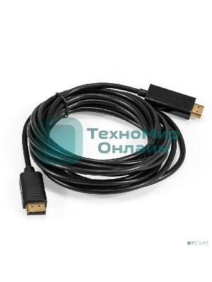 Кабель DisplayPort-HDMI ExeGate EX-CC-DP-HDMI-5.0 (20M/19M, 5м, экран)