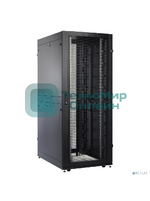 Шкаф серверный ЦМО ШТК-СП-48.8.12-48АА-9005 48U 800x1190 мм пер. дв. перфор. задн. дв. перфор. 2-хст. 2 бок. пан. направл. под закл. гайки 1350 кг черный