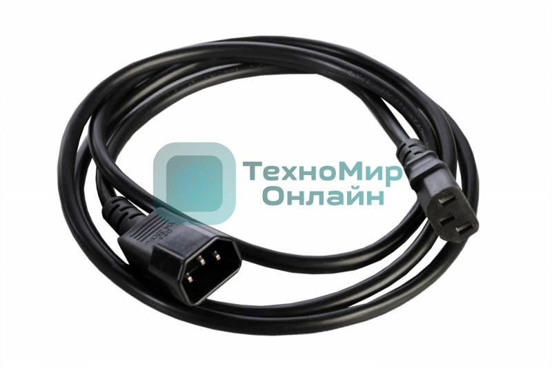 Шнур питания с заземлением IEC 60320 C13/IEC 60320 C14, 10А/250В (3x1,0), 3 м. (R-10-Cord-C13-C14-3)