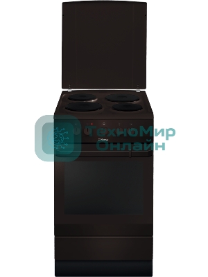 Плита электрическая Hansa FCEB53000 коричневый, конфорок 4 шт, духовка 69 л, 50 см x 85 см x 60 см