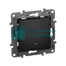 Переключатель с подсветкой, 10AX, антрацит
