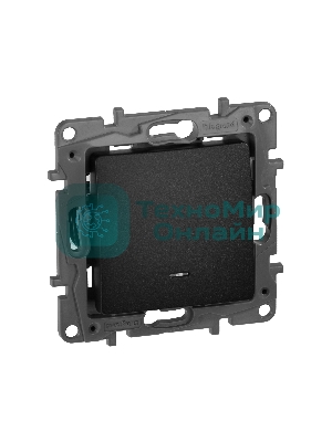 Переключатель с подсветкой, 10AX, антрацит
