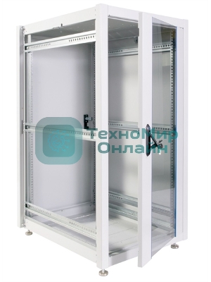 Шкаф телекоммуникационный напольный ЭКОНОМ 24U (600 × 600) дверь стекло, дверь металл