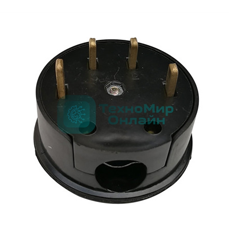 Вилка Rexant ВШ для электрической плиты 32 А, 380 В, 3Р+РЕ (ОУ) черная