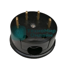 Вилка Rexant ВШ для электрической плиты 32 А, 380 В, 3Р+РЕ (ОУ) черная