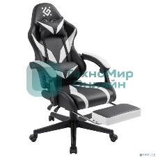 Кресло Defender Aspect черный, экокожа, 120 кг, подставка для ног, механизм качания