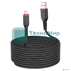 Кабель HOCO X59/USB кабель Micro/3m/2.4A/Нейлон/черный