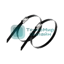 Хомут-стяжка стальная с полимерным покрытием Rexant 300x4,6 мм, упаковка 50 шт.